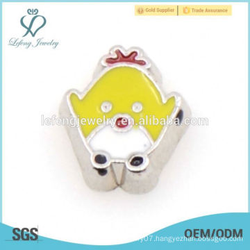 2015 Cute Small Chicken Animal charms for Living Memory Glass Floating Lockets